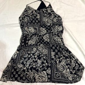 Aeropostale paisley print strap halter mini dress
